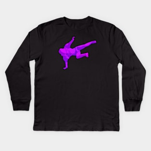 Cyberpunk Vaporwave Break Dancing Kids Long Sleeve T-Shirt